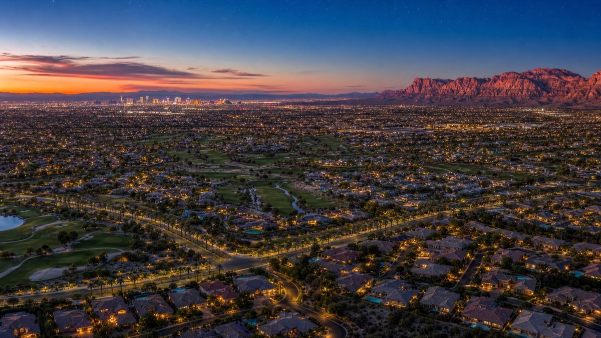 Aerial of a Summerlin Las Vegas neighborhood representing the market coverage a real estate team provides
